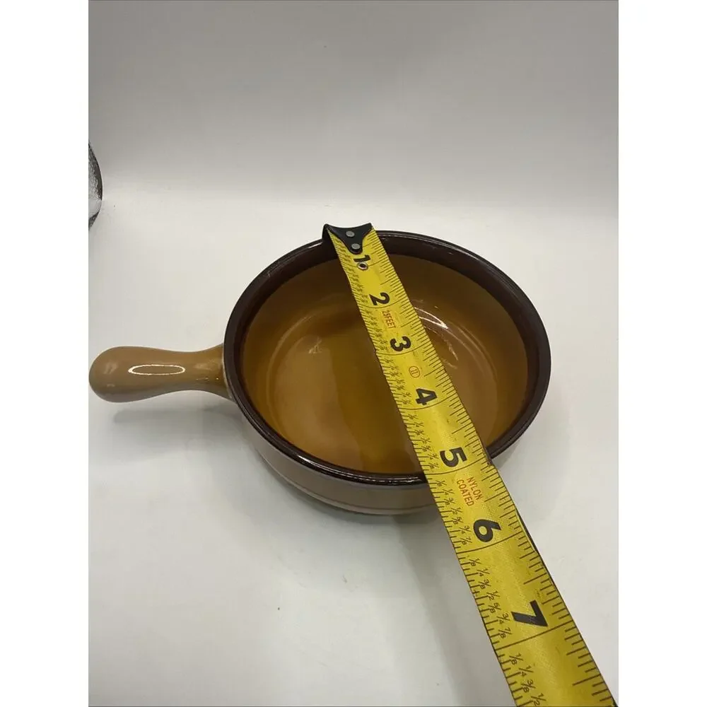Vintage K.K. Noritake Stoneware Single Handle Soup Bowl 5” *
